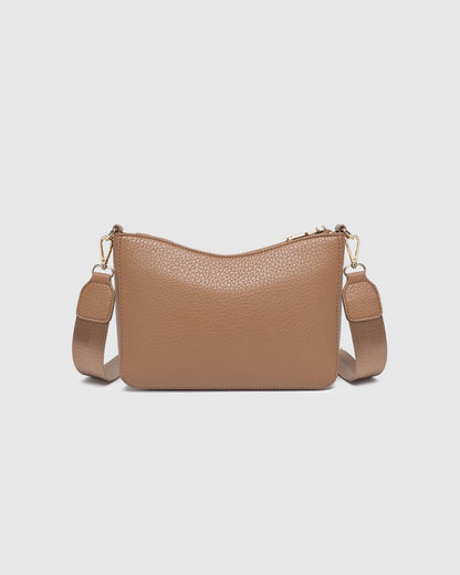 back view of caramel Linda Crossbody Bag