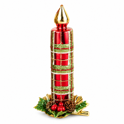 RAZ Imports - Plaid Clip-On Candle Ornaments
