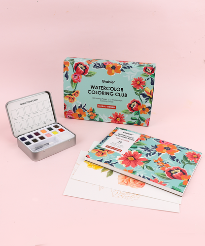 watercolor box set with all the pieces out of it