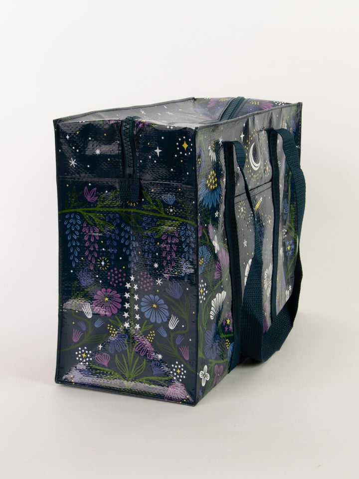side view of Starry Garden Shoulder Tote