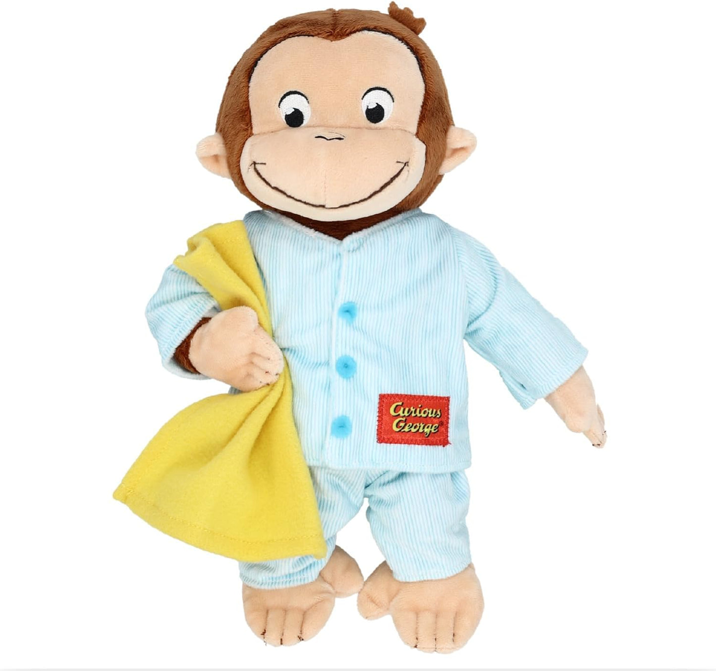  front view of the Curious George in Pajamas Plush Toy on a white background