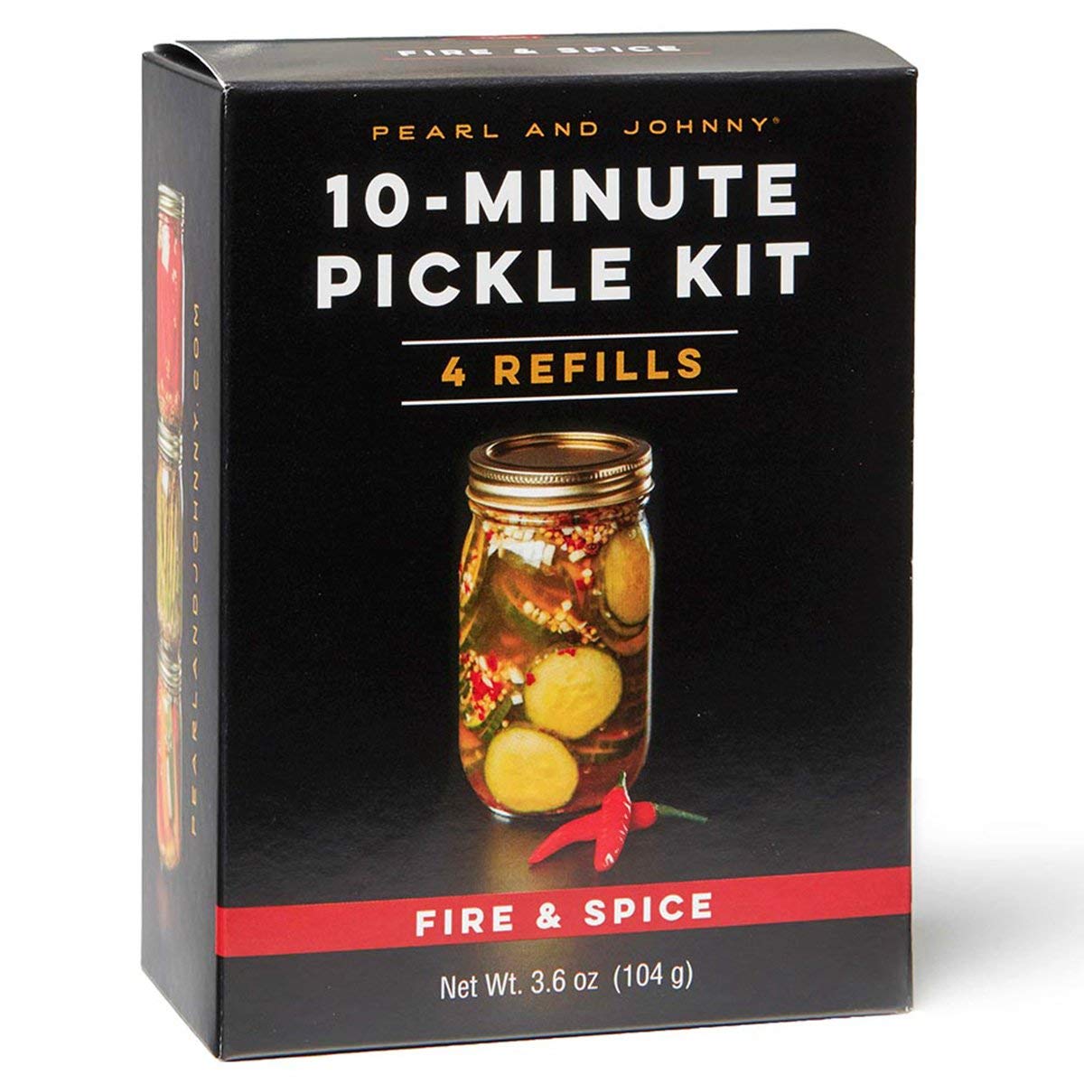 box of fire and spice pickle kit refills.
