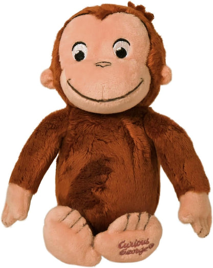 front view of Curious George Plush sitting on a white background