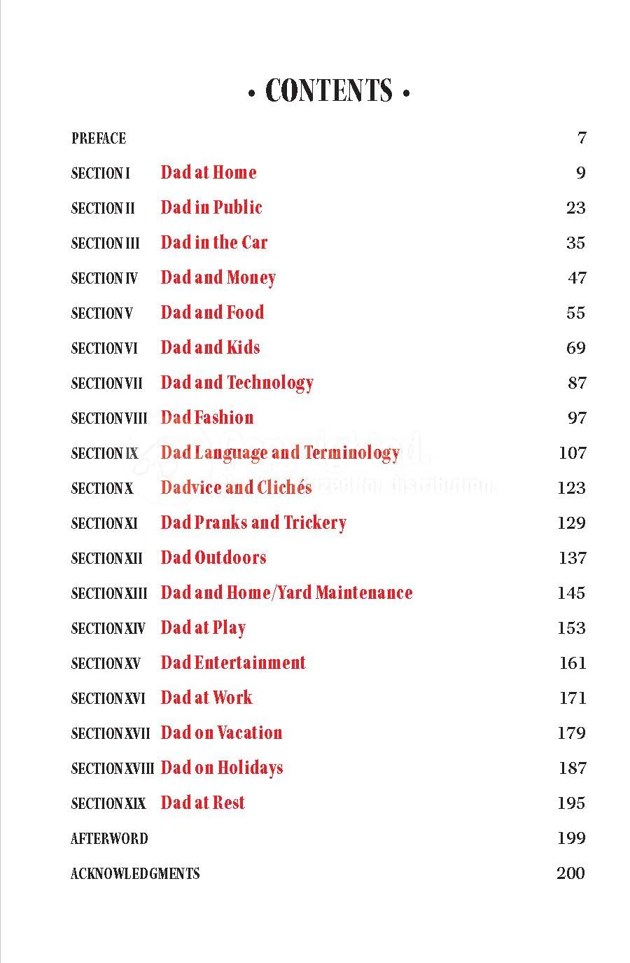 table of contents page.