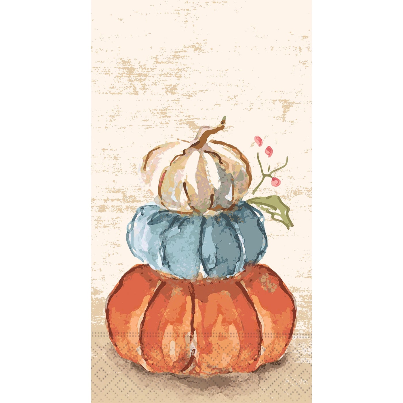 pumpkin harvest guest towel displayed against a white background