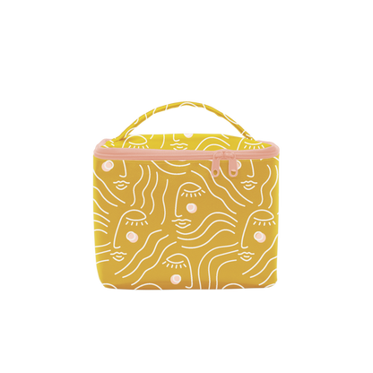 zen ladies cosmetic bag on a white background.