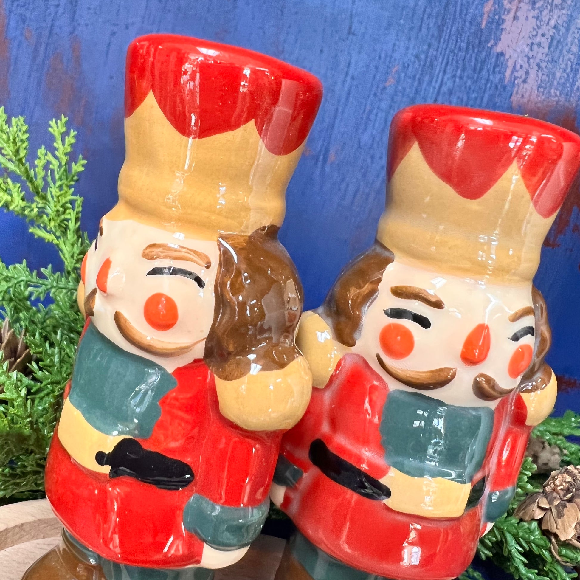 close-up of nutcracker shakers.