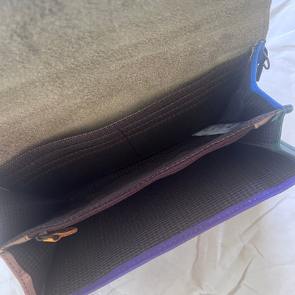 interior view of eggplant Amelia Clutch Wallet