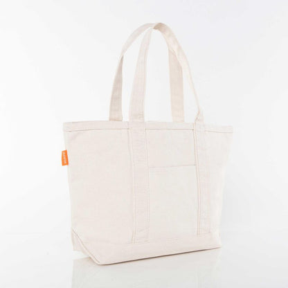 angled view of the natural tote