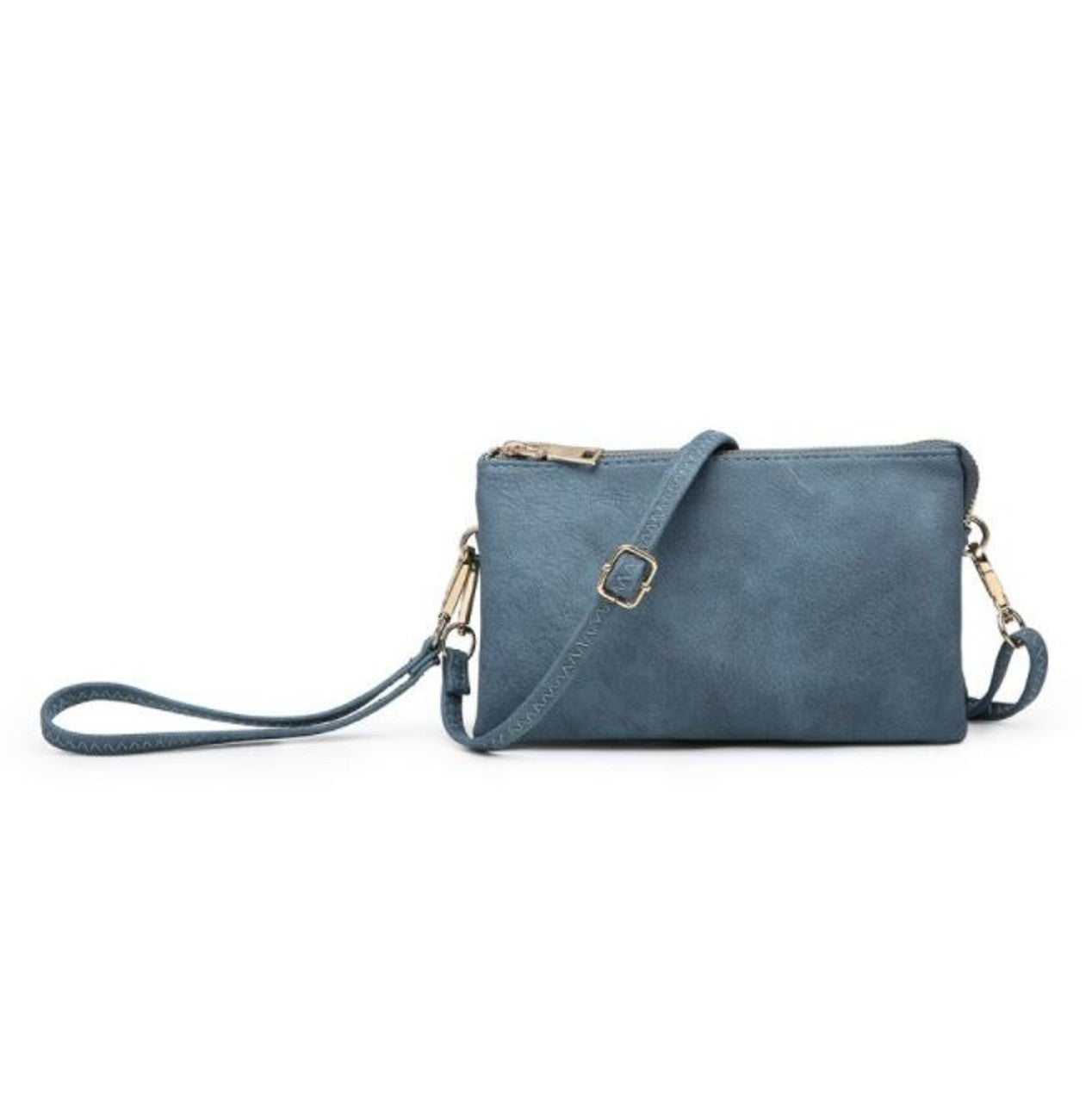 indigo christine crossbody on a white background