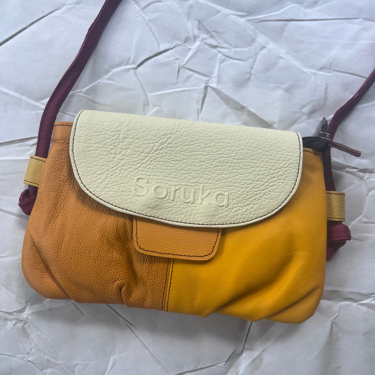 sunshine Gianna Crossbody Purse with yellow tab