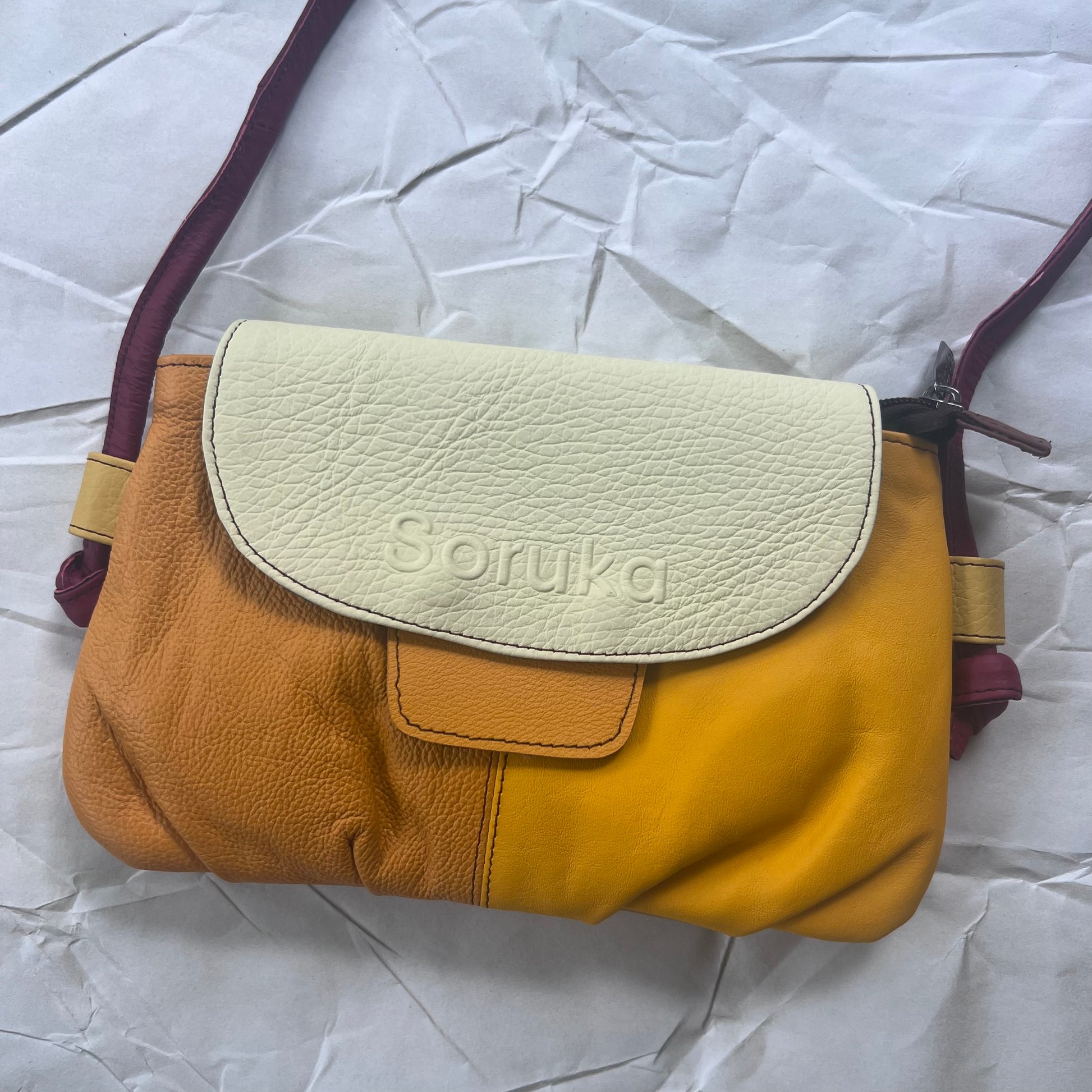 sunshine Gianna Crossbody Purse with yellow tab