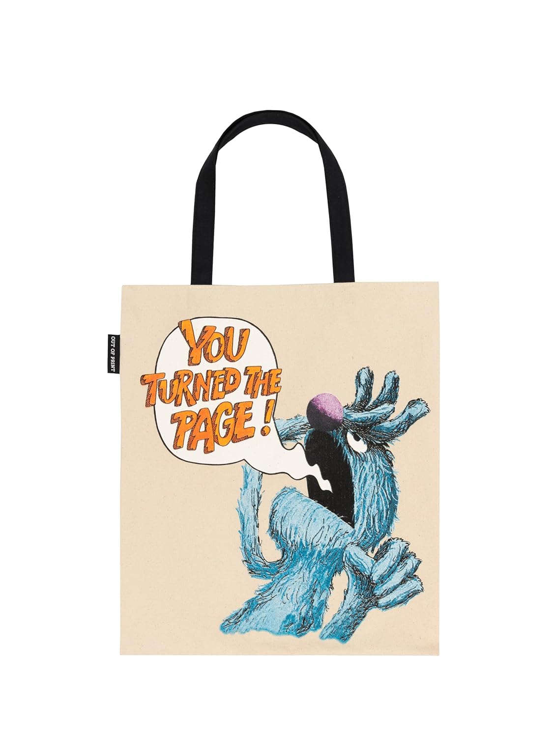 sesame street character with speech bubble and text that says "you turned the page"