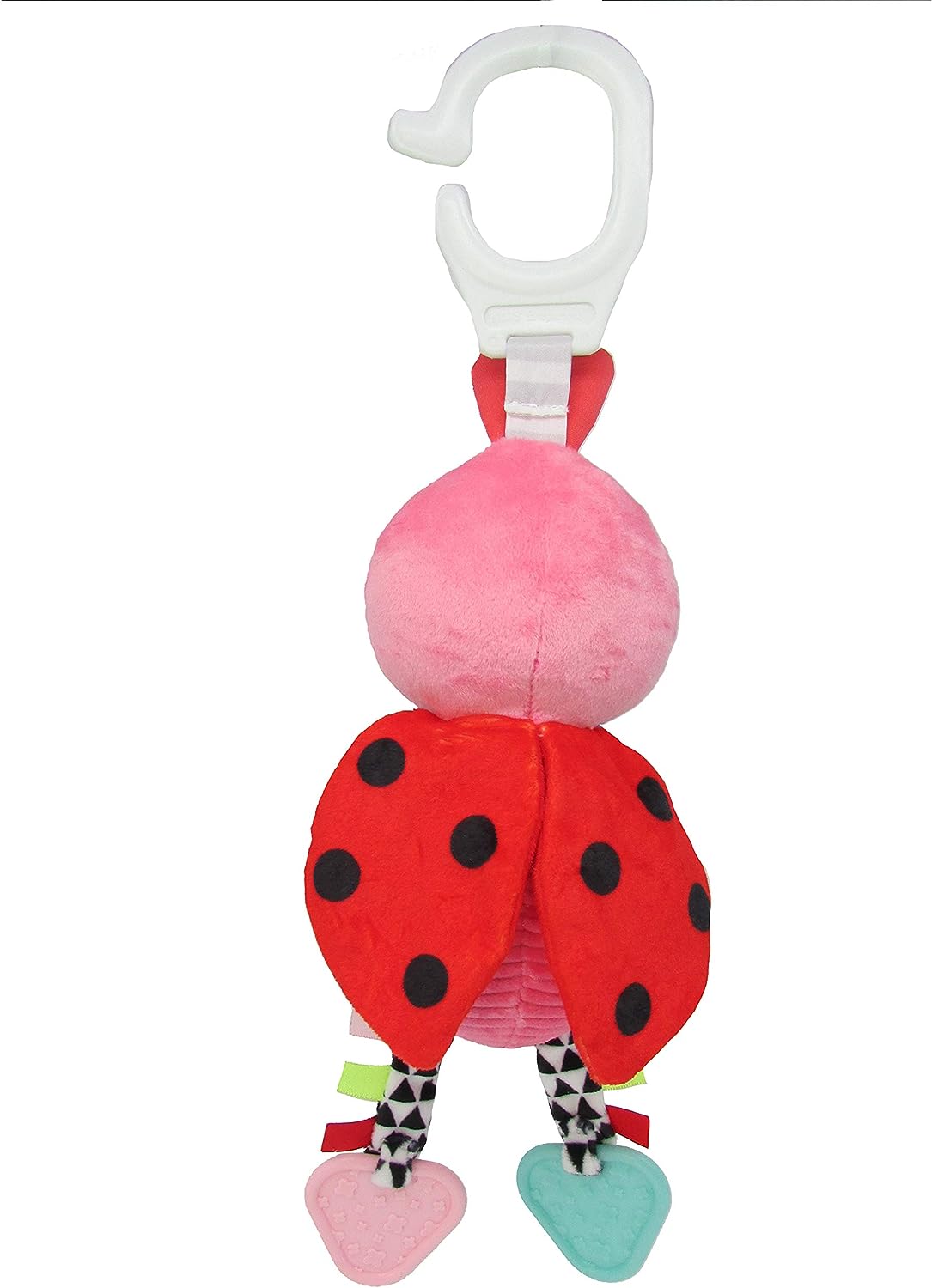 back view of Eric Carle's Ladybug On-The-Go Activity Toy on a white background.