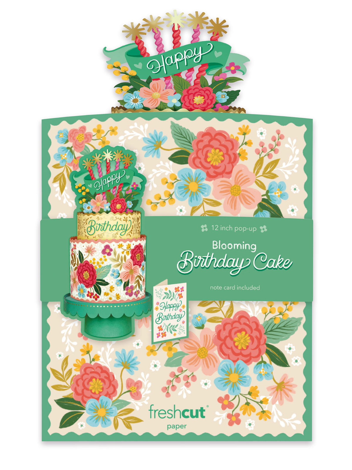 flat mailable version of the Blooming Birthday Cake Pop-Up Bouquet