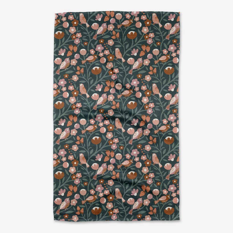 russet park lane tea towel laying flat on a white background