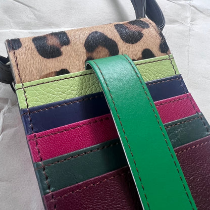 close-up of colorful card slots
