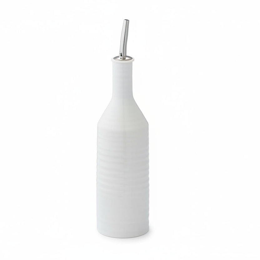 large white oil bottle shown on a white background