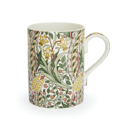 morris and co daffodil mug on a white background