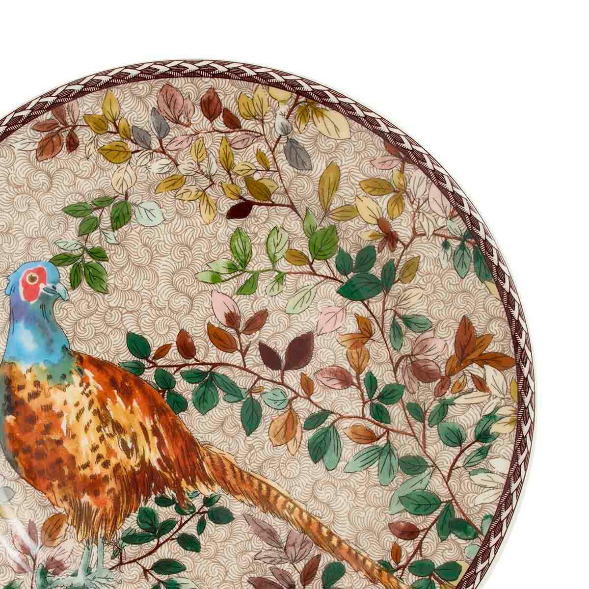 close-up view of pheasant salad plate