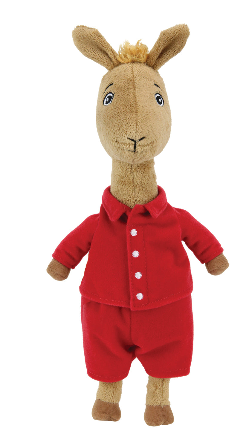 front view ofLlama Llama Red Pajama Beanbag Plush on a white background