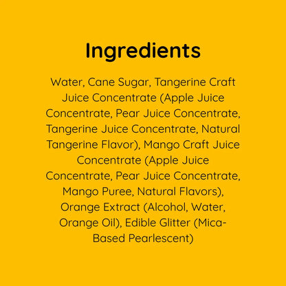 List of ingredients on a yellow background. Call 501-327-2182 for more information.