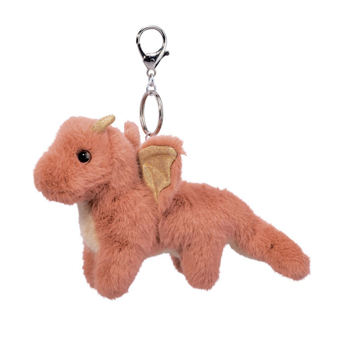 side angle view of Douglas Cuddle Toys - Dragon Bag Charm