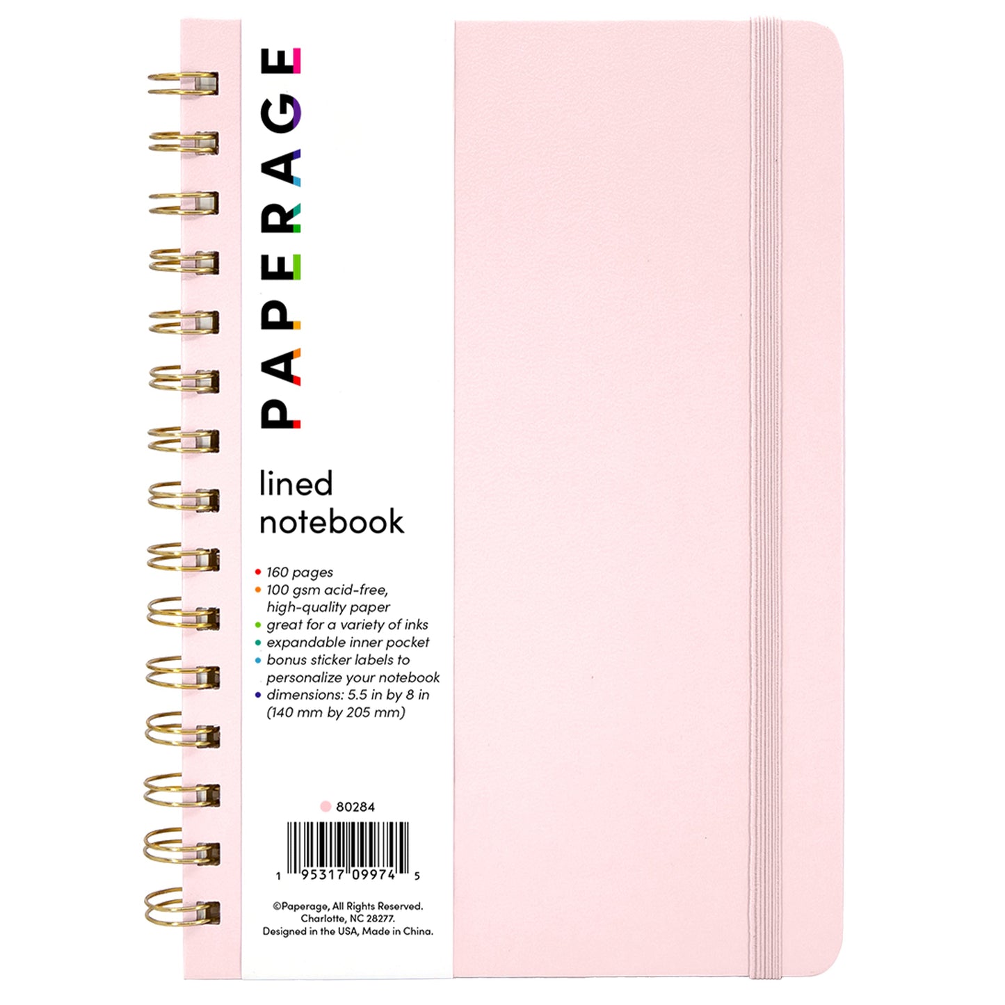 Spiral Notebook with pale pink cover