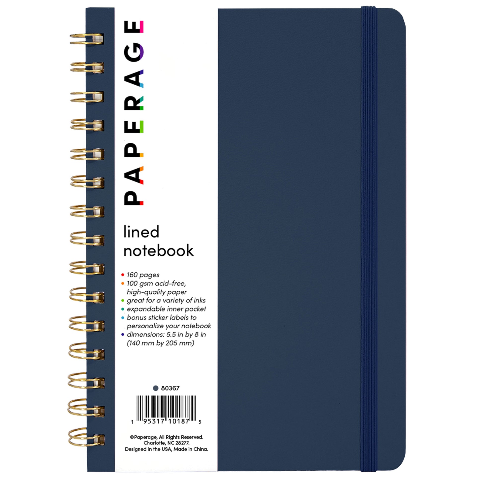 navy Spiral Notebook