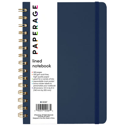 navy Spiral Notebook
