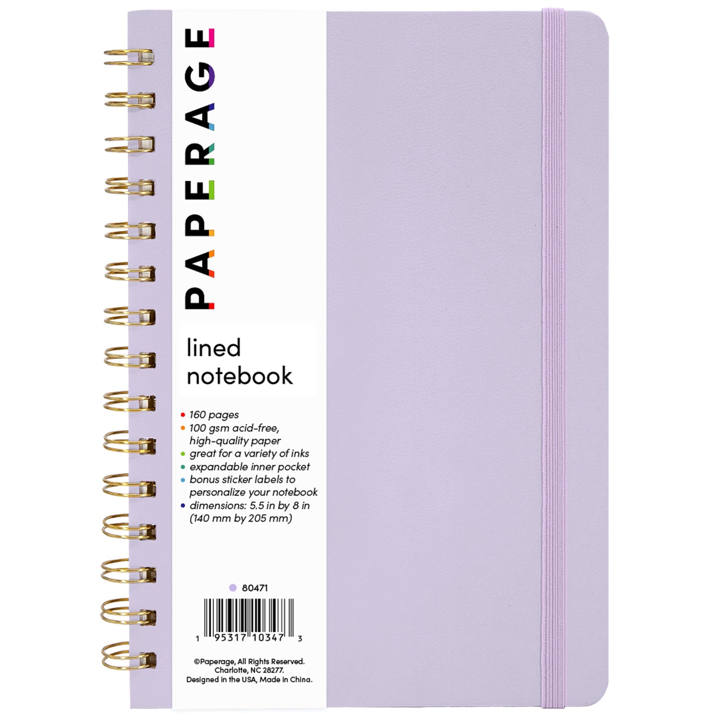 Spiral Notebook with a Lavender cover