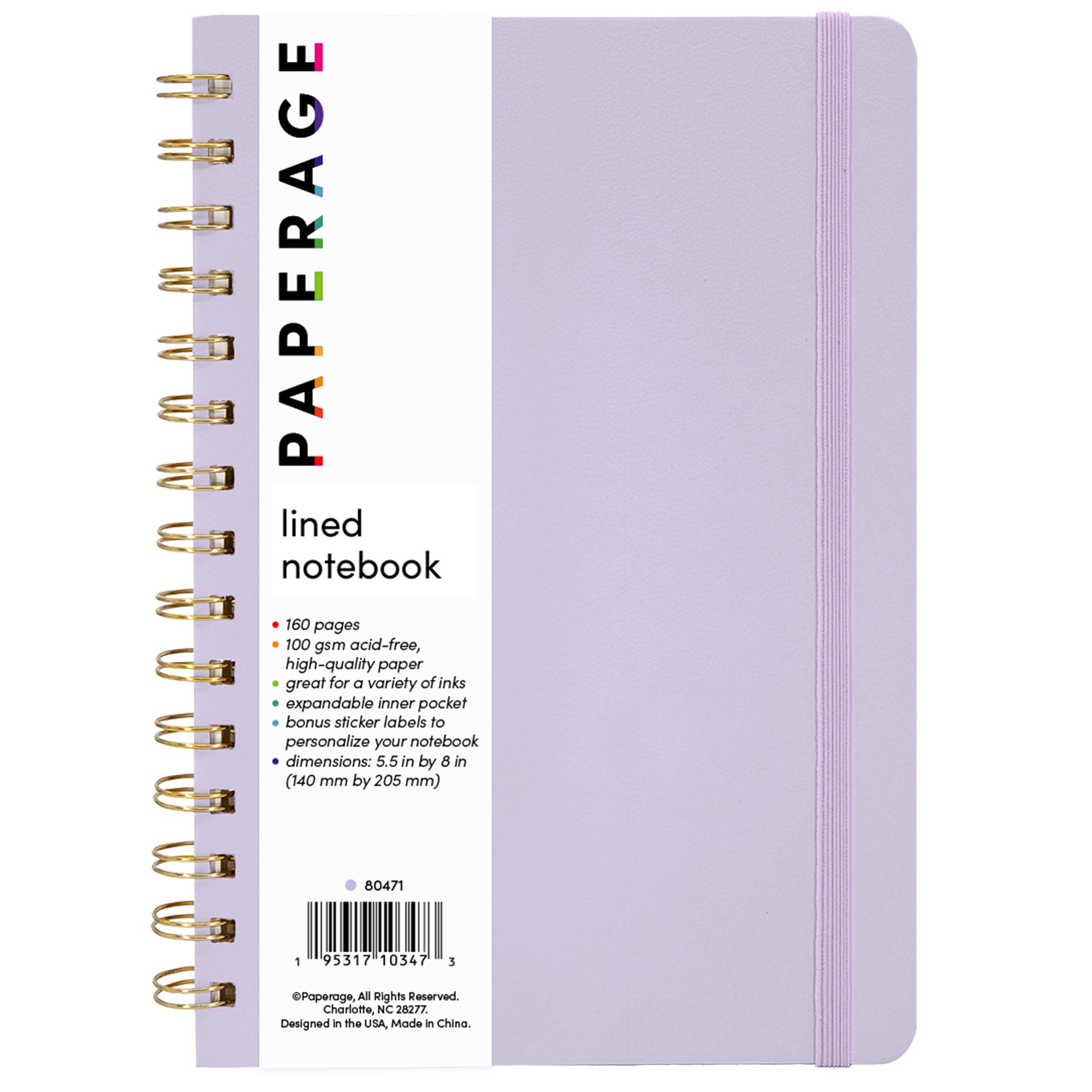 Spiral Notebook with a Lavender cover