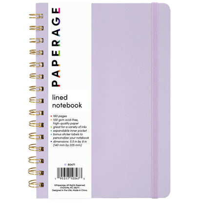 Spiral Notebook with a Lavender cover