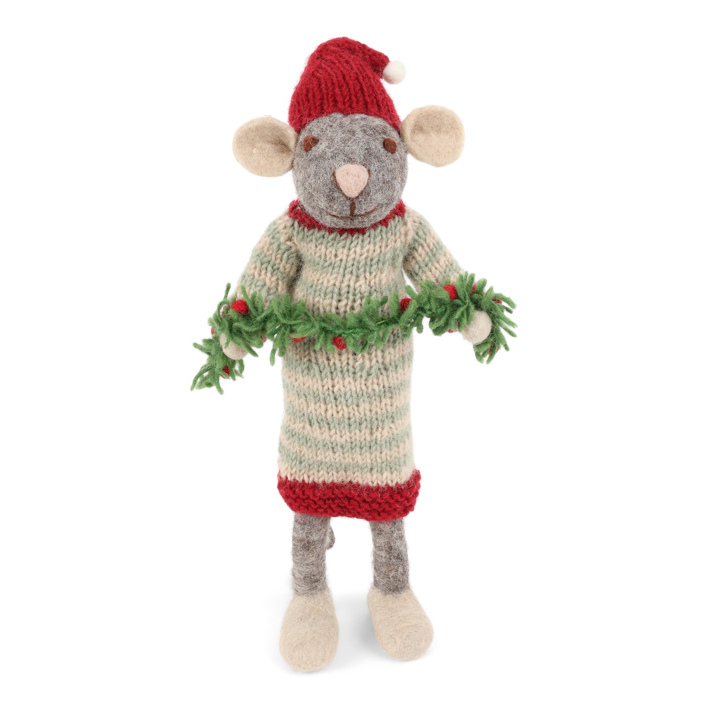 Large Grey Mouse With Garland