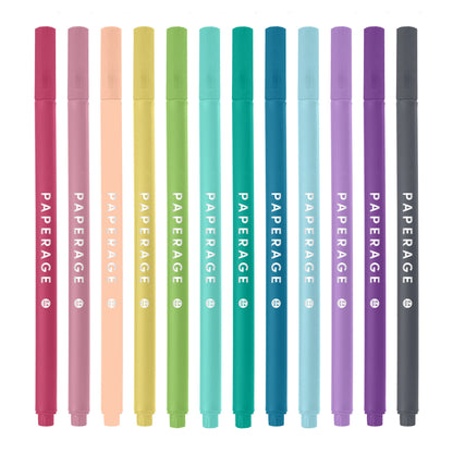 Set of colorful pens with 'Paperage' branding on a white background