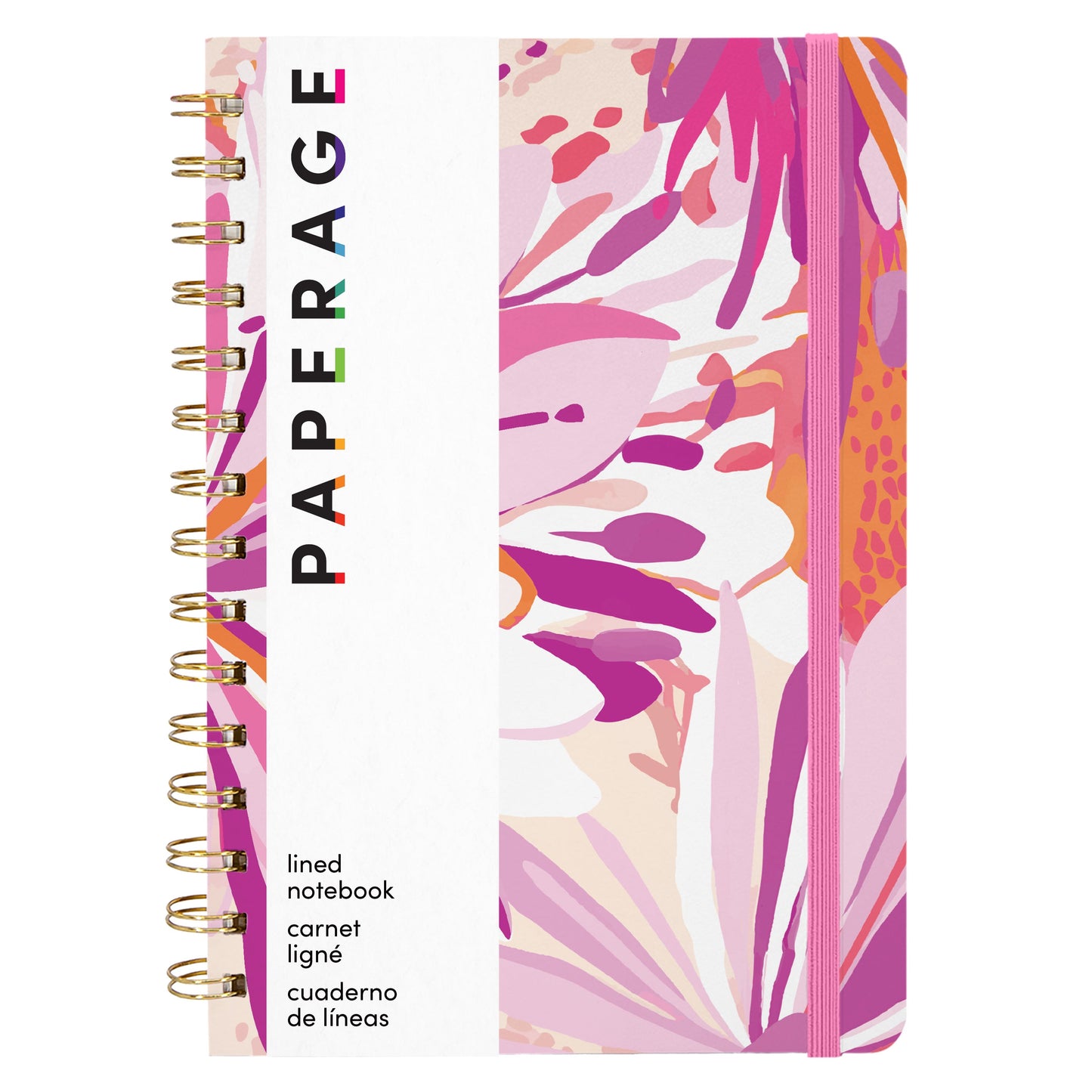 Spiral Notebook with a pink floral designed cover