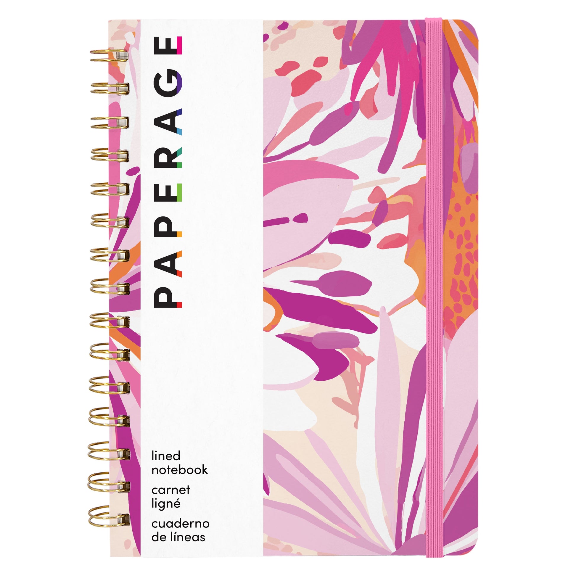 Spiral Notebook with a pink floral designed cover