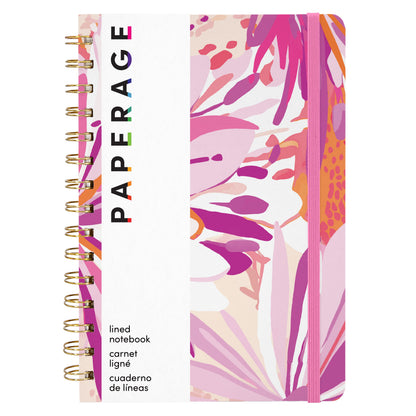 Spiral Notebook with a pink floral designed cover
