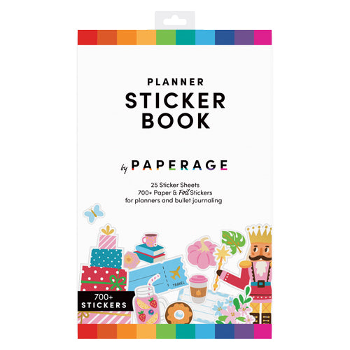 Planner Sticker Book of Seasonal stickers on white background
