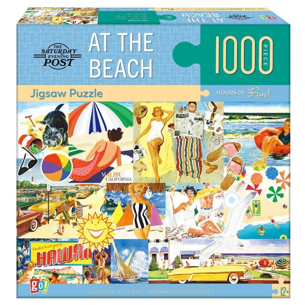 At The Beach 1000 Piece Puzzle box on a white background