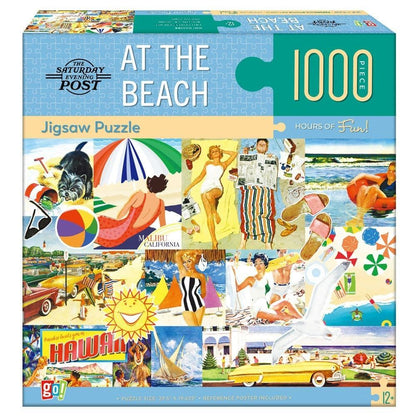 At The Beach 1000 Piece Puzzle box on a white background