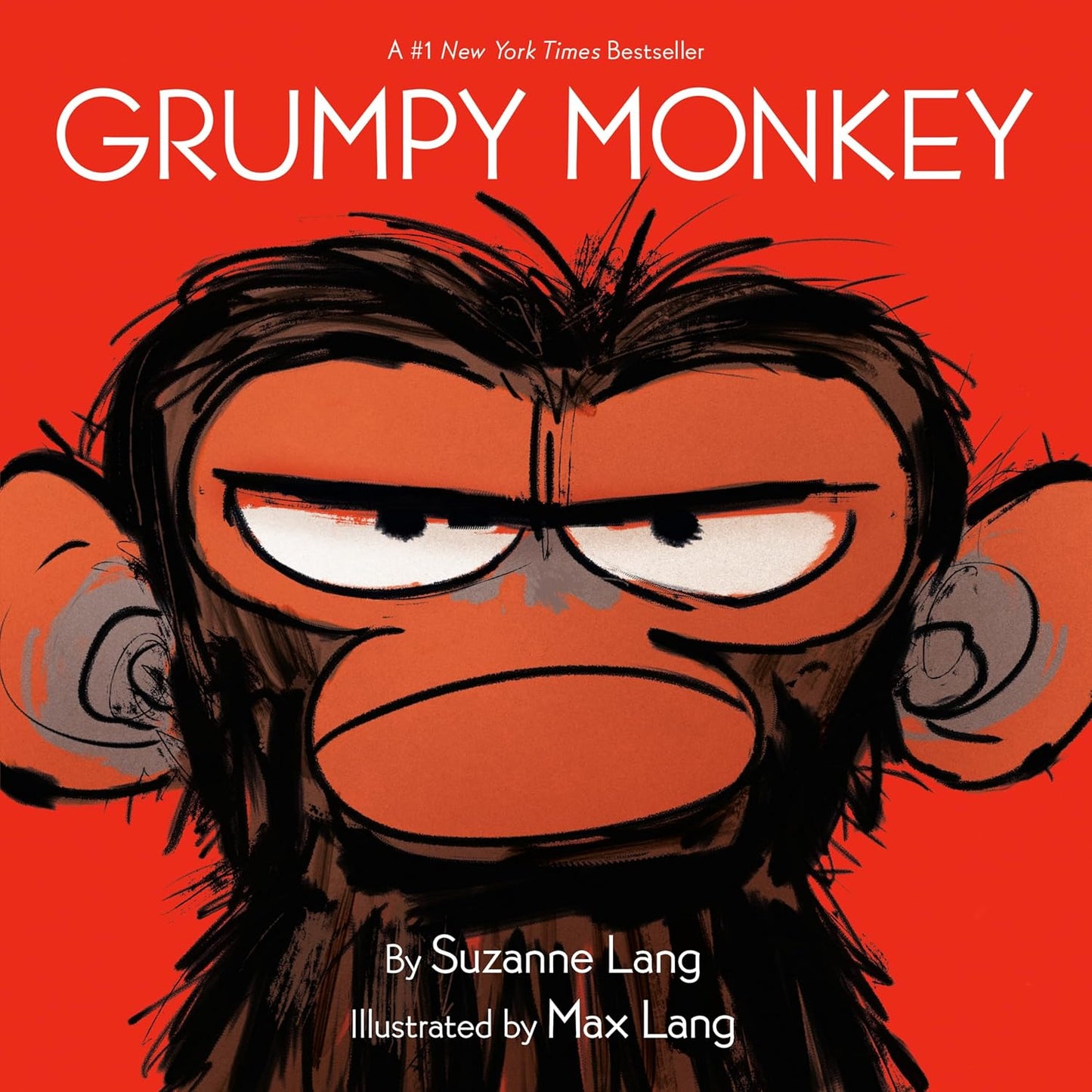 cover of the book showing a grumpy monkeys face