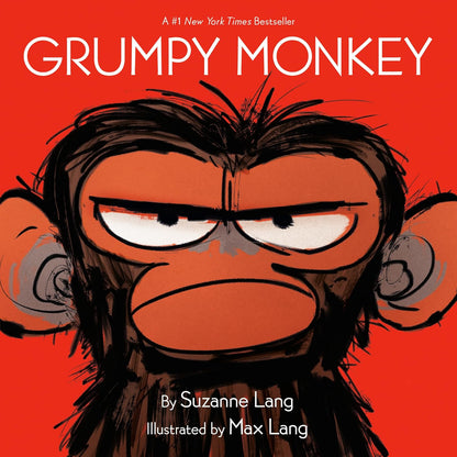 cover of the book showing a grumpy monkeys face