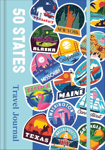 Journal cover featuring state patches and white and blue title text