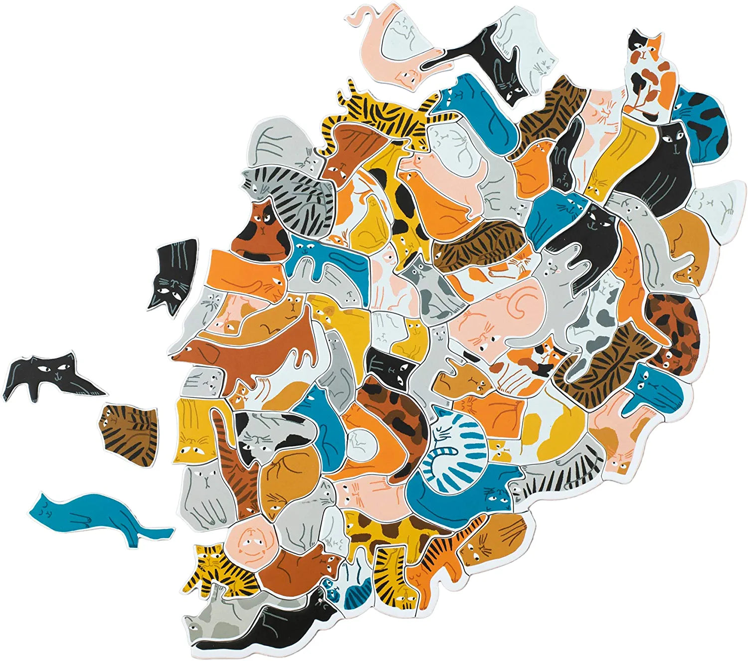 close-up of part of cat puzzle