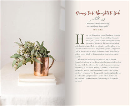 inside pages of The Weekly Habits Project with charter titled giving our thought to god