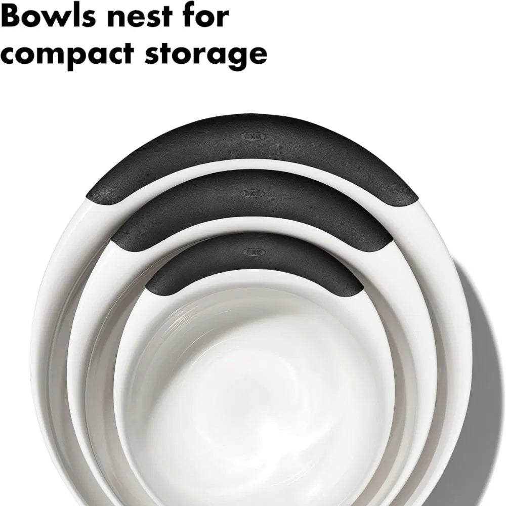 top view of Good Grips Mixing Bowl Set nested together