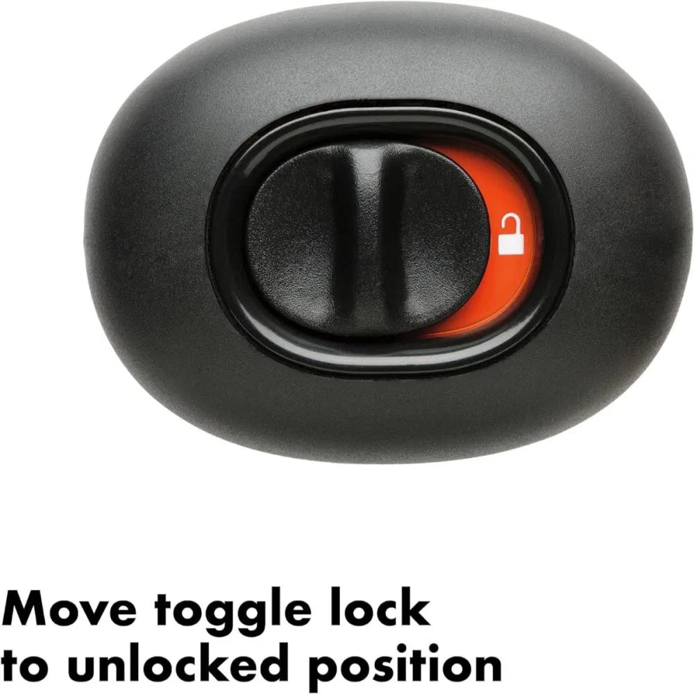 top view of Bladed Meat Tenderizer showing locking tab