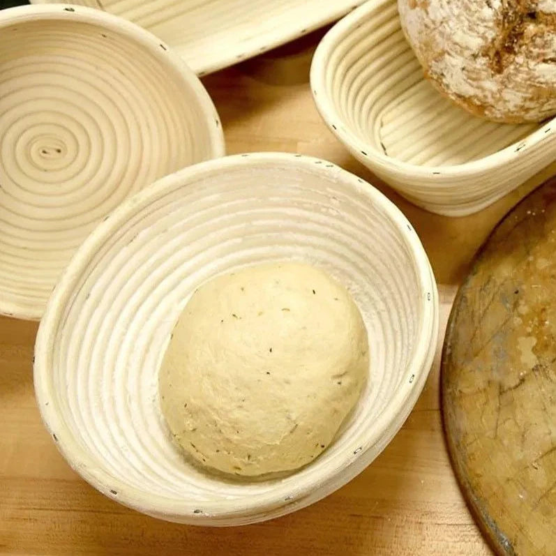assorted shapes and sizes of dough baskets.