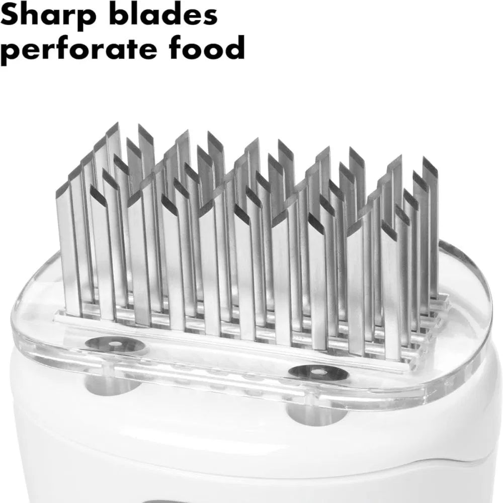 close-up of blade on Bladed Meat Tenderizer